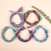 Set of 5 Soft Cotton Bandanas For Men & Women, Light Wight Head Scarf Bandana, Unisex Bandana Headband, Reusable Cotton Bandanas